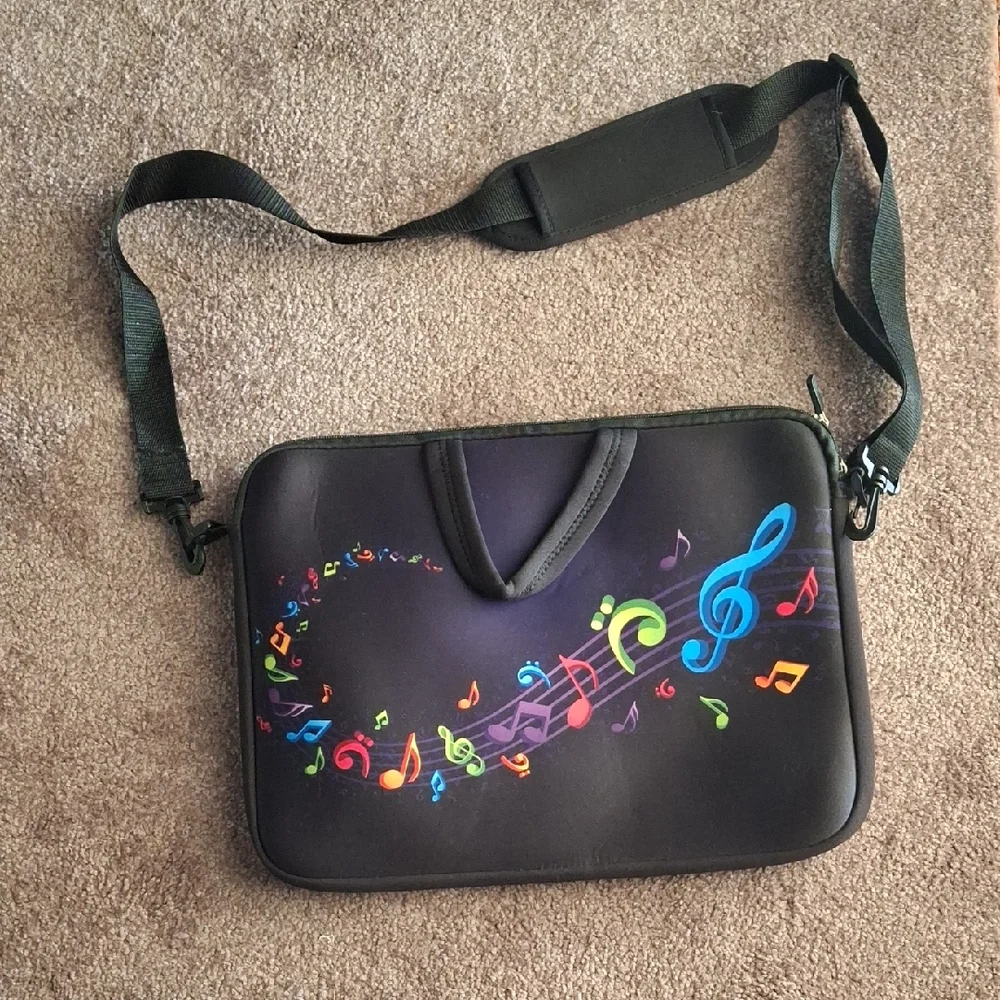 Black Music Note Tablet Sleeve